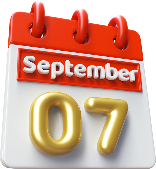 7th September - 3d Calendar Icon